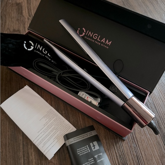 NEW INGLAM Titanium Flat Iron Hair Straightener, Curling Iron 1 Inch - Picture 1 of 2
